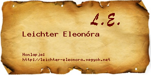 Leichter Eleonóra névjegykártya